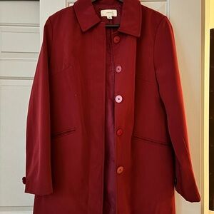 Merona Deep Red Trench Coat